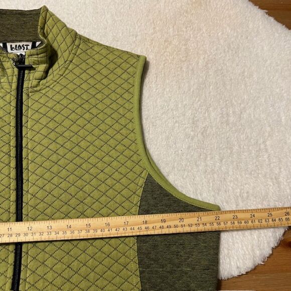 Blast Womens Green Mock Neck Full Zip Vest Jacket With Pockets Size XL - Picture 10 of 11